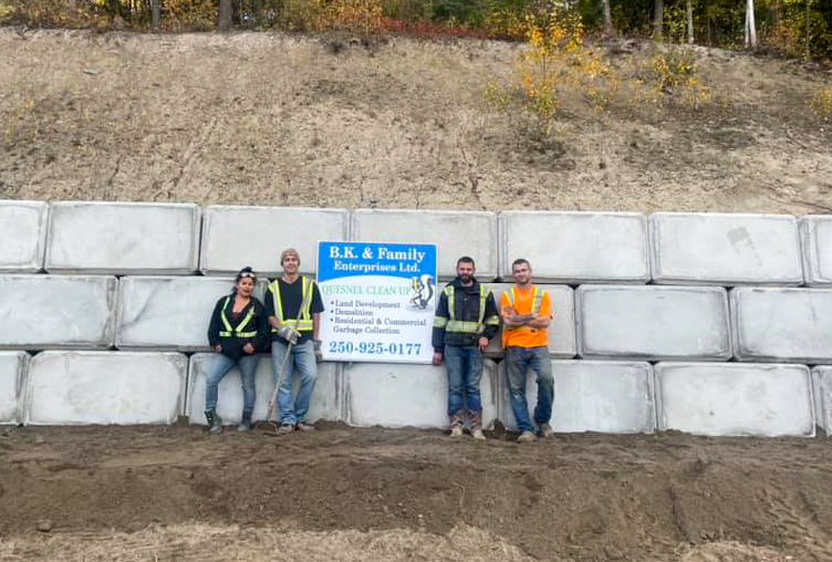 Cement Retaining Wall - Land Development